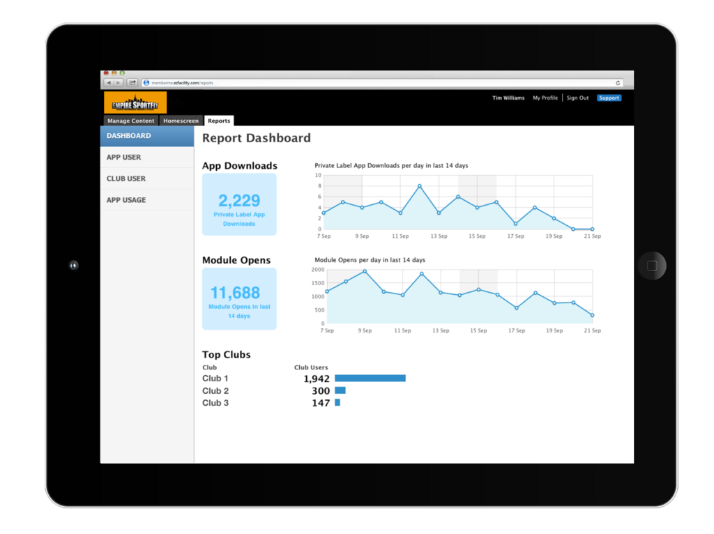 Custom App Reporting Dashboard